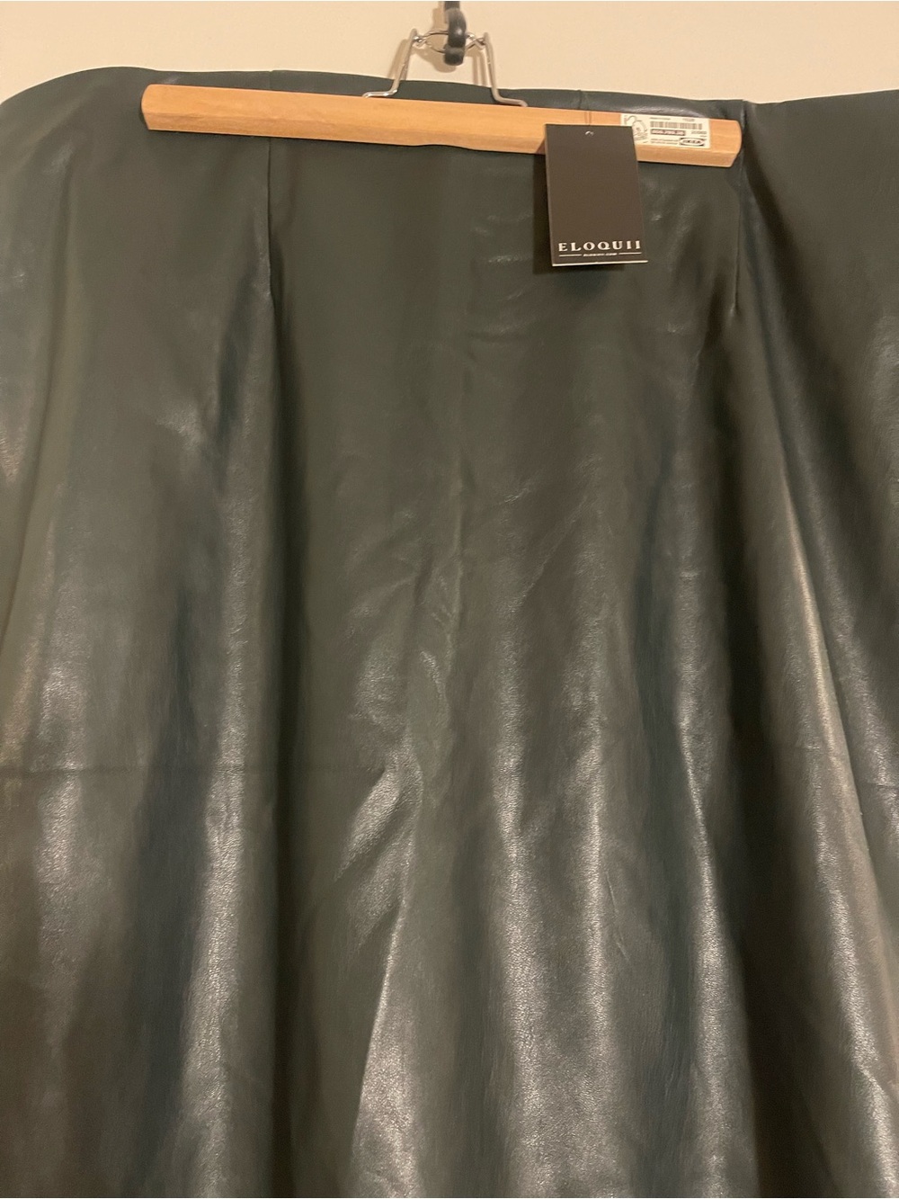 Eloquii Dark Green Faux Leather Skirt